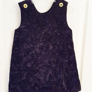 Toddler CRUSHED VELVET Apron Dress NWT Spider